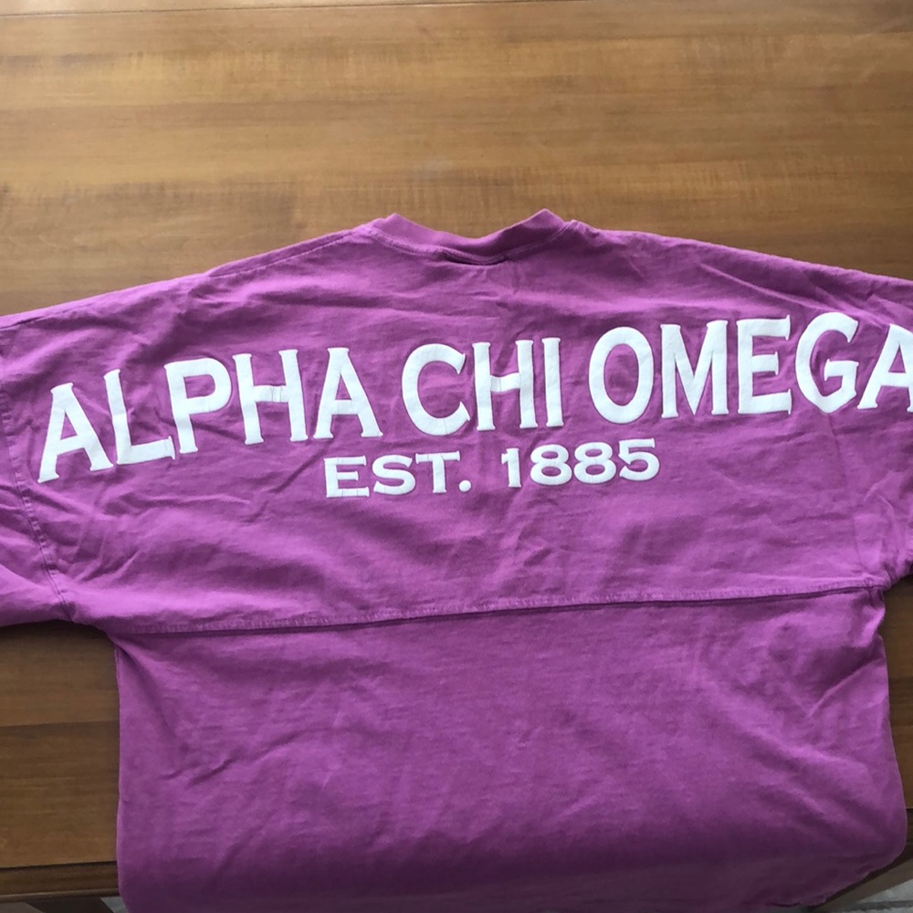 Long sleeve spirit shirt - Alpha Chi Omega